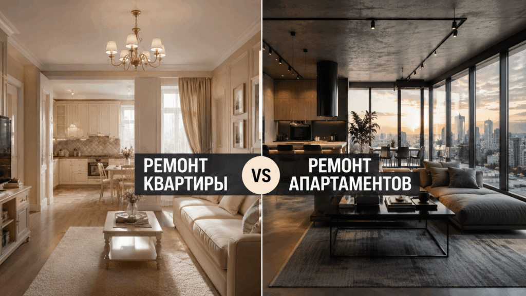 Чем отличается ремонт апартаментов от квартиры