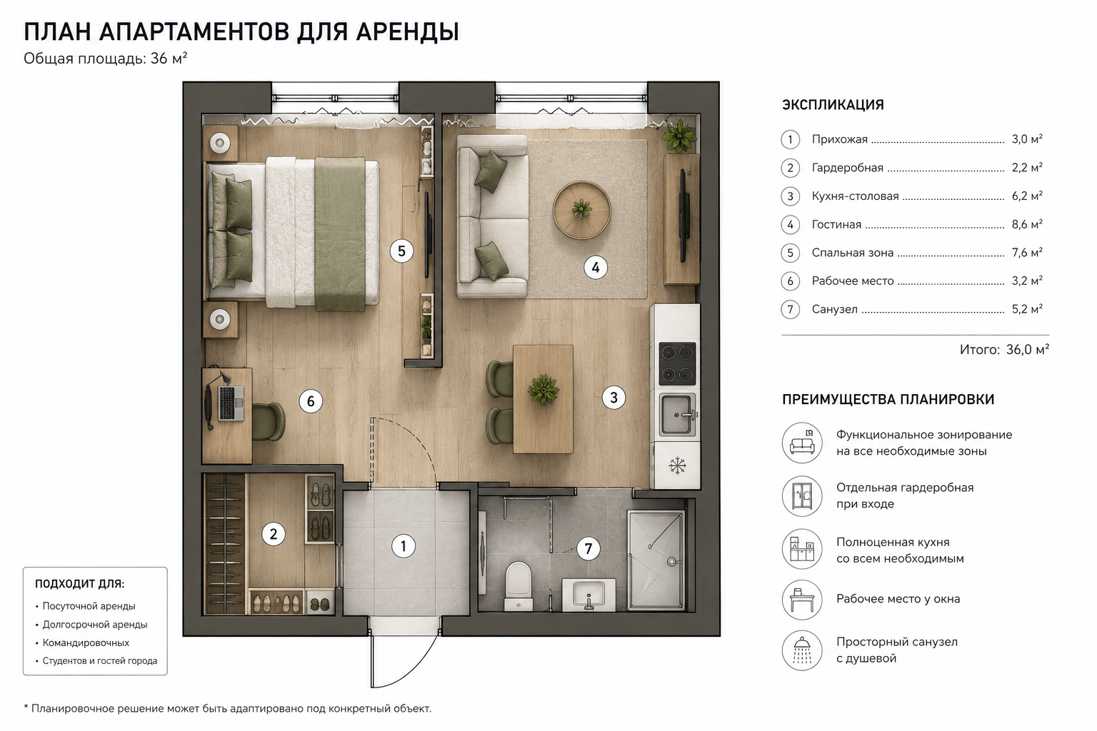 Дизайн апартаментов для аренды: как сделать интерьер, который работает на доход
