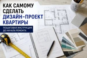 Как самому сделать дизайн-проект квартиры — чертежи, планировка и образцы материалов
